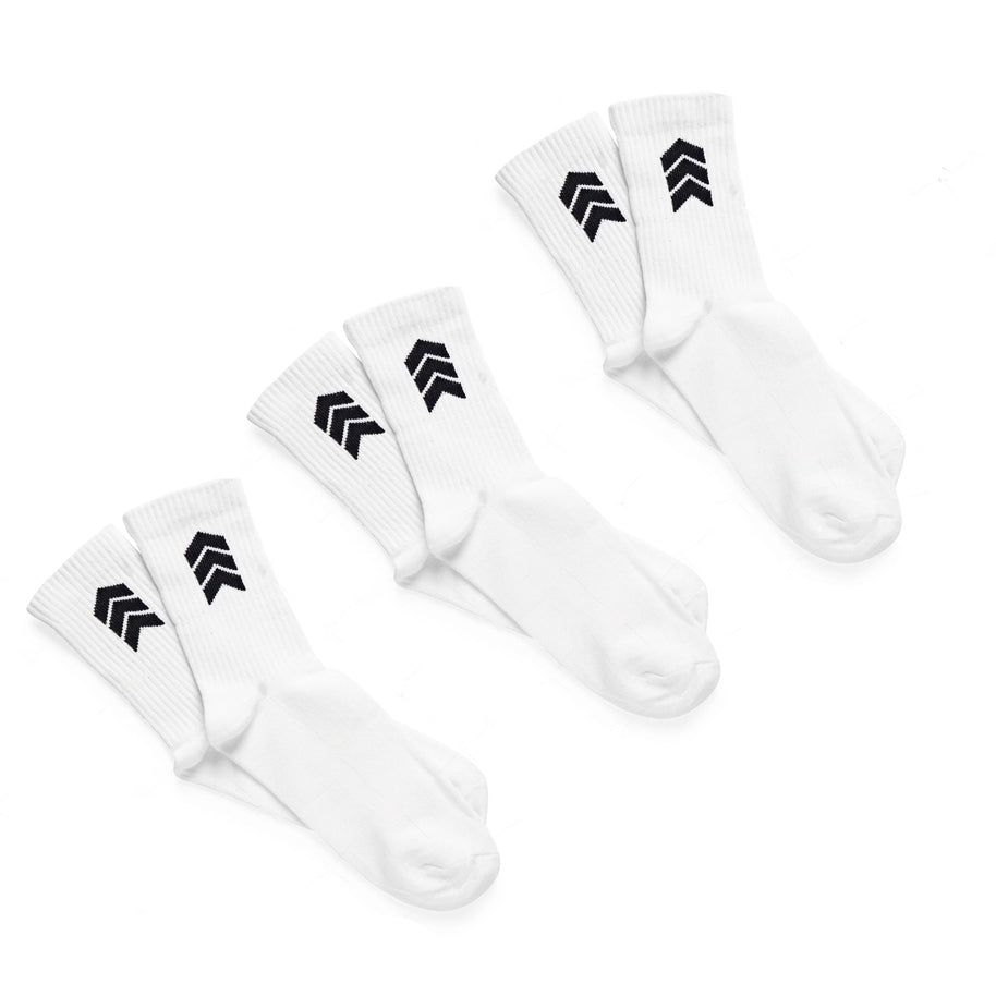 3 PAIRS - WHITE SOCKS